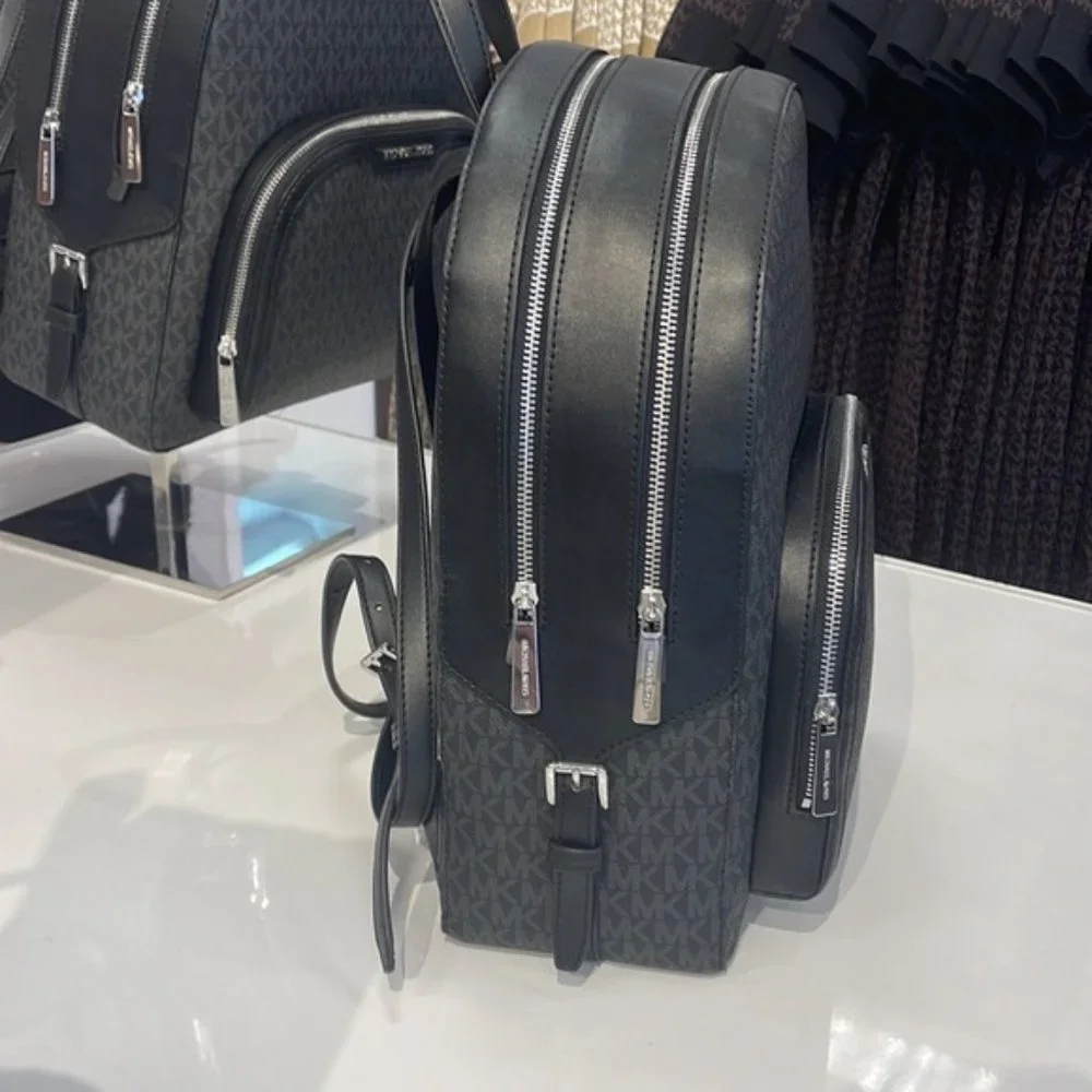 Michael Kors Jaycee Large Zip Pocket Backpack Black - Picture 11 of 16